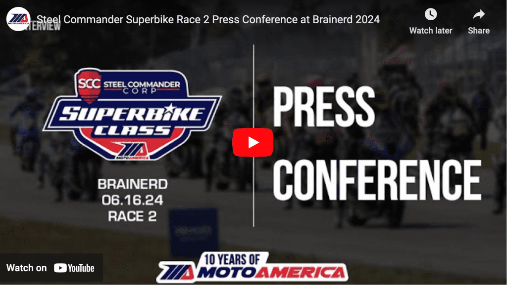 Read more about the article Video: Steel Commander Superbike Race Two Press Conference From Brainerd International Raceway